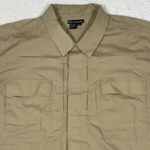5.11 Tactical‎ Series Mens Shirt Button Up Short Sleeve Work Casual Tan 4XL